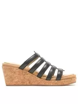 Image of Hush Puppies Willow Slide - Black, Size 6, Women