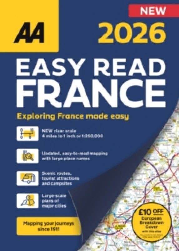 Image of AA Easy Read Atlas France 2026 Spiral bound