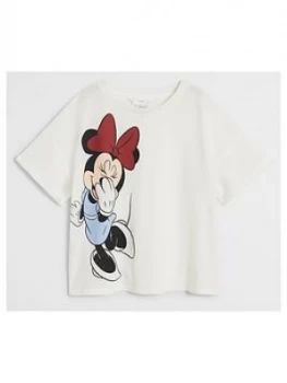 Image of Mango Minnie Mouse Short Sleeve T-Shirt - White