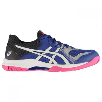 Image of Asics Gel Rocket 9 Ladies Court Shoes - Blue/Pink