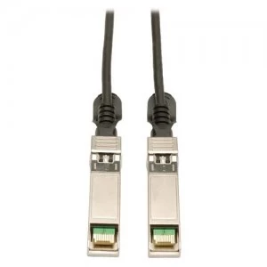 Image of Tripp Lite SFP+ 10Gbase-CU Passive Twinax Copper Cable SFP-H10GB-CU3M Compatible Black 3M