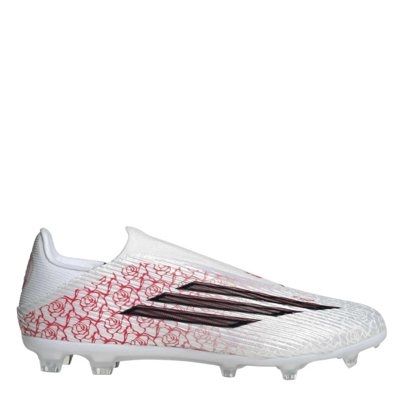 Image of adidas F50 League Laceless Adults Firm Ground Football Boots White/Blk/Red male 7 (40.7)