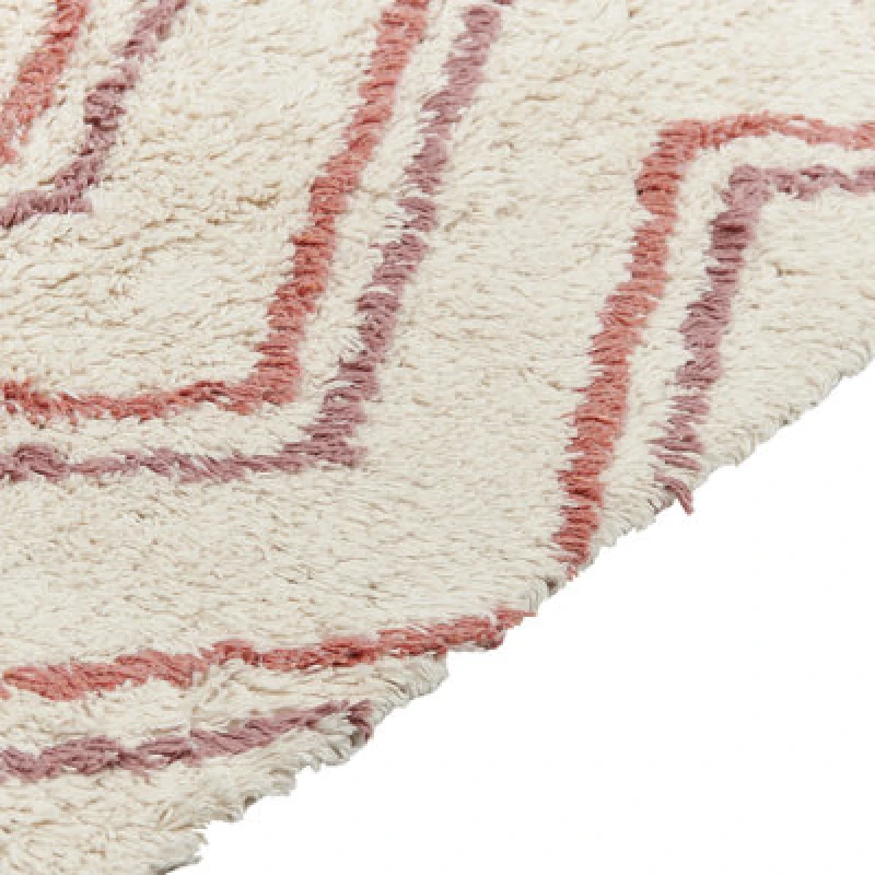 Image of Beliani Rug Kastamonu Beige 140 X 200 Cm Cotton