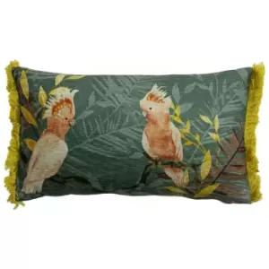 Image of Mazari Exotic Jungle Cushion Teal