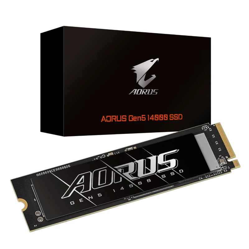 Image of Gigabyte Aorus 1TB M.2 Solid State Drive Gen5 14000 (PCIe Gen 5.0 x4/NVMe 2.0) - AG514K1TB
