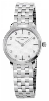 Image of Frederique Constant Womens Slimline Diamond Dial Watch