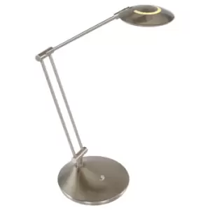 Image of Zodiac LED Desk Task Lamp Steel Brushed, Plastic Matt