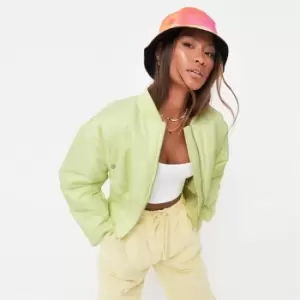 Image of Missguided Cropped Bomber - Green