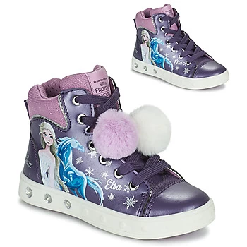 Image of Geox SKYLIN Girls Childrens Shoes (High-top Trainers) in Purple - Sizes 7 toddler,7.5 toddler,8.5 toddler,9.5 toddler