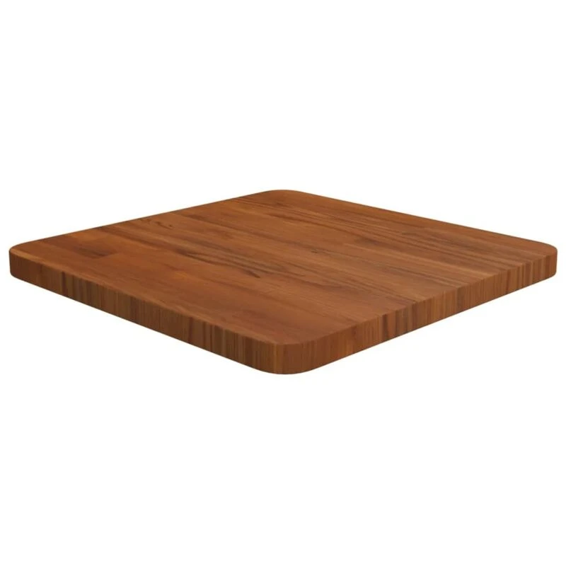 Image of Vidaxl Square Table Top Dark Brown 40X40X2.5Cm Treated Solid Wood Oak, Brown 343042