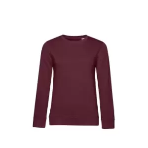 Image of B&C Womens/Ladies Organic Sweatshirt (S) (Burgundy)