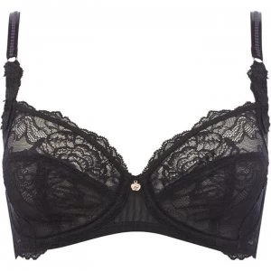 Image of Florale Peony Wired Bra - Black