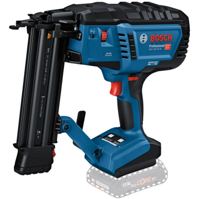 Image of Bosch GNH 18V-50 M 18v Cordless 18 Gauge 2nd Fix Nail Gun 0601482400 Batteries: No Batteries