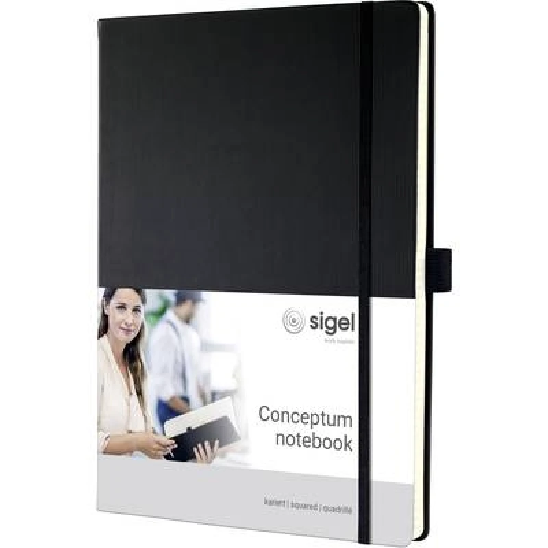 Image of Sigel Sigel CONCEPTUM CO115 Notebook Squared Black No. of sheets: 97 A4+ CO115