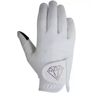 Image of HY - Childrens/Kids Cadiz Riding Gloves (m) (White) - White