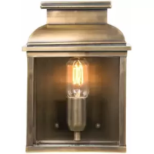Image of Outdoor IP44 Wall Light Aged Brass LED E27 100W d02001