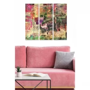 Image of MDF4178521 Multicolor Decorative MDF Painting (3 Pieces)