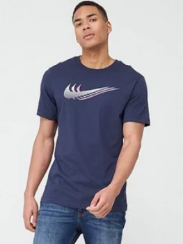 Image of Nike Swoosh T-Shirt - Navy