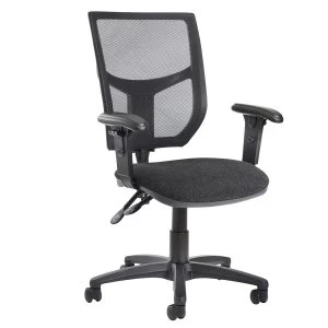 Image of Dams Altino High Back Operator Chair with Adjustable Arms - Charcoal