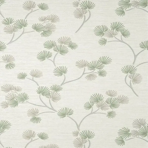 Image of FINE DECOR Fine Decor - Kira Trail Green Grey Wallpaper Modern Contemporary Textured Vinyl WL-FD43310