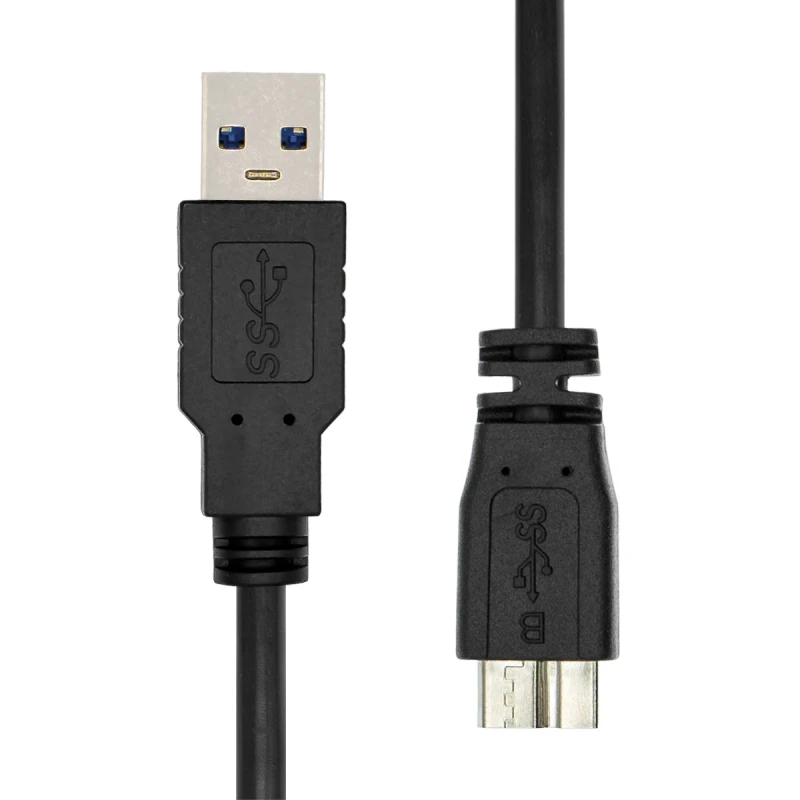 Image of ProXtend USB-A 3.2 Gen 1 to Micro B Cable. Black 0.5m