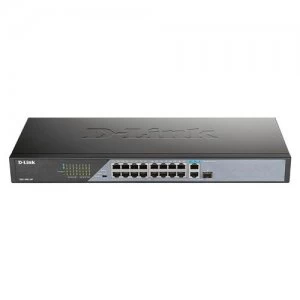 Image of D-Link DSS-100E-18P network switch Unmanaged Fast Ethernet (10/100) Black Power over Ethernet (PoE)