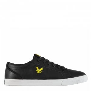 Image of Lyle and Scott Halkett Leather Trainers - Black