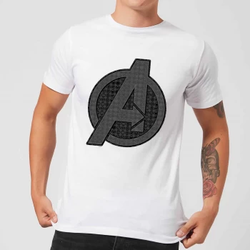 Image of Avengers Endgame Iconic Logo Mens T-Shirt - White - XS