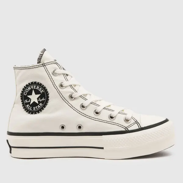 Image of Converse all star lift hi bold scene trainers in white & Black White/Black UK 4 (EU 36½)