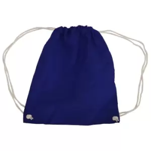 Image of Westford Mill Cotton Gymsac Bag - 12 Litres (One Size) (French Navy)
