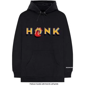 Image of The Rolling Stones - Honk Letters Mens Medium Pullover Hoodie - Black