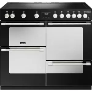 Image of Stoves Sterling Deluxe ST DX STER D1000Ei RTY BK 100cm Electric Range Cooker with Induction Hob - Black - A Rated