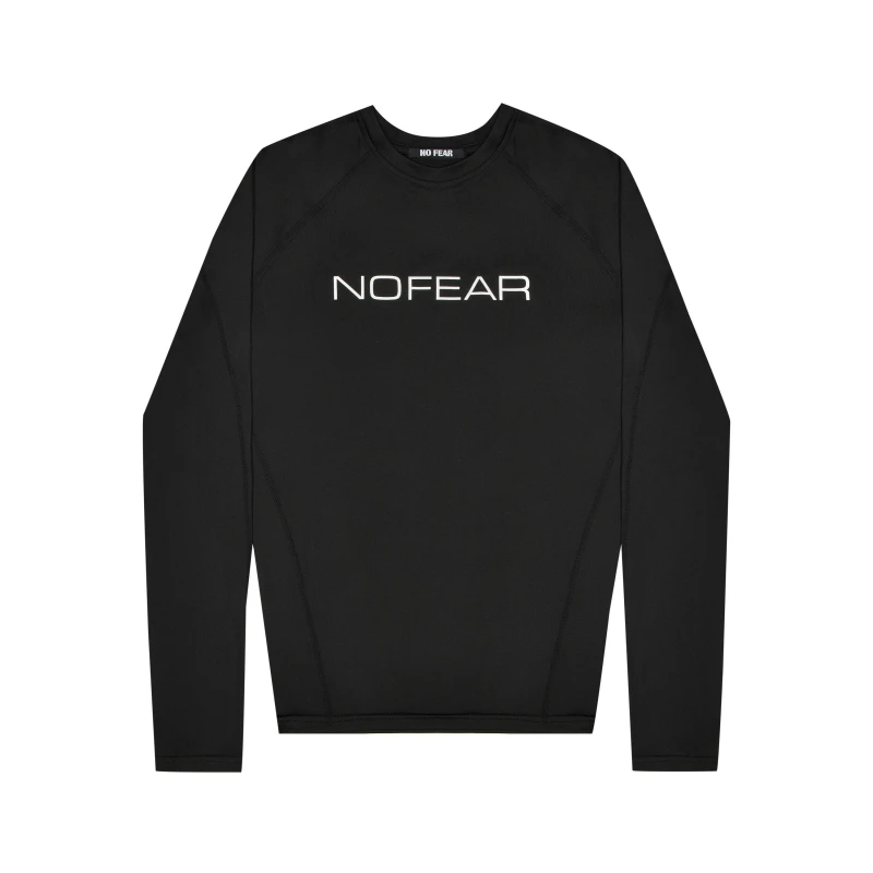 Image of No Fear Mens Compression Long Sleeve T-Shirt Black male M