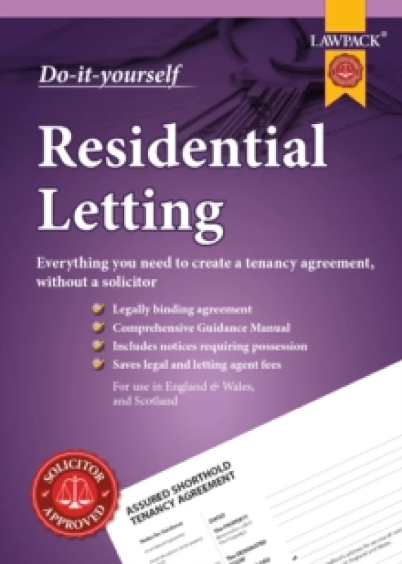 Image of Lawpack Residential Letting DIY Kit : Everything you need to create a tenancy agreement, without a solicitor Paperback / softback