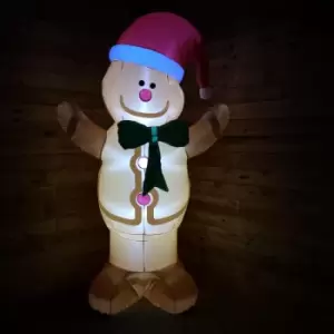 Image of 2.4m Indoor Outdoor Inflatable LED Christmas Gingerbread Man