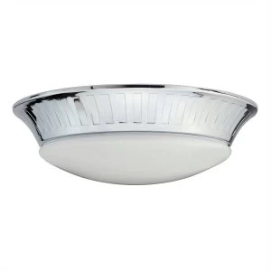 Image of LED Bathroom Flush Mount Ceiling Light Polished Chrome