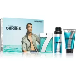 Image of Cristiano Ronaldo CR7 The Essence Of Origins Gift Set 100ml Eau de Toilette + 150ml Shower Gel + 150ml Body Spray