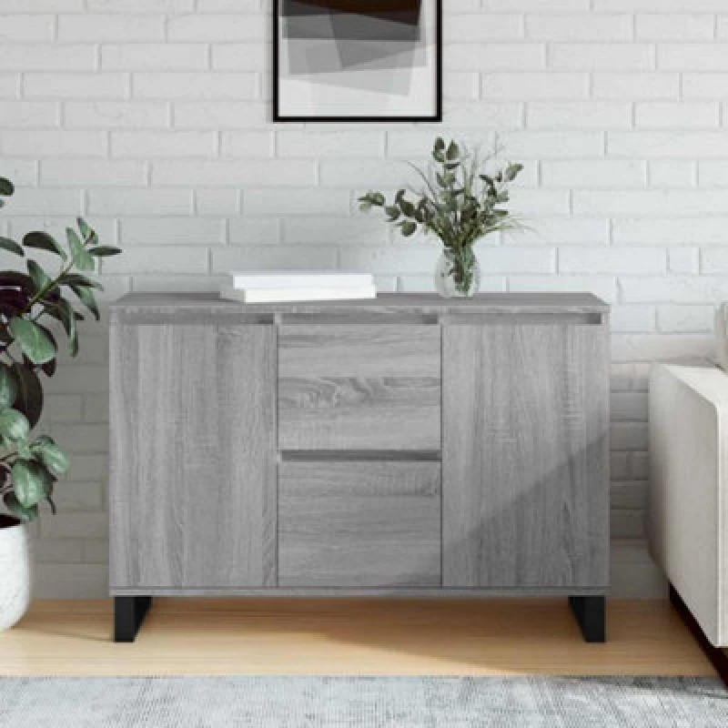Image of VIDAXL Sideboard Grey Sonoma 104x35x70cm Engineered Wood Vidaxl 8720845907976