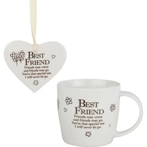 Image of Said with Sentiment Ceramic Mug & Heart Gift Sets Best Friends
