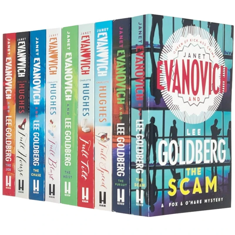 Image of Janet Evanovich 9 Books Collection Set (Scam, Pursuit, Full Speed, Full Tilt, Heist, Full Blast, Chase, Full House, Job) Janet Evanovich Books