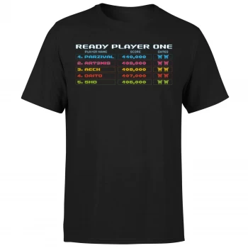 Image of Ready Player One 8 Bit Scoreboard T-Shirt - Black - 5XL