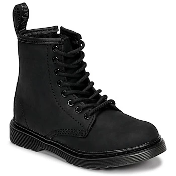 Image of Dr Martens 1460 SERENA MONO J boys's Childrens Mid Boots in Black kid,10 kid,11 kid,11.5 kid,12 kid,13 kid,1 kid,2 kid,2.5 kid