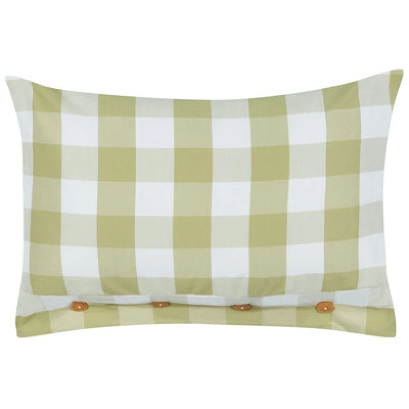 Image of Beliani Throw Cushion Tamnine 40 X 60 Cm Light Green Checked