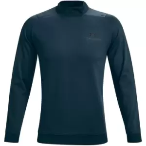 Image of Under Armour Rush All Purpose Mock Collar Baselayer Top Mens - Blue