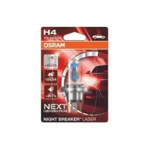 Image of OSRAM Performance Bulbs - H4 up to +150% More Brightness - (472) P43t - Halogen - NIGHT BREAKER LASER - 64193NL-01B
