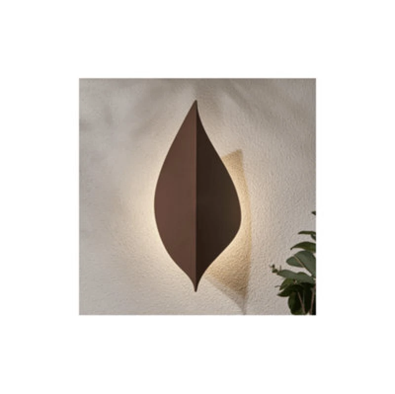 Image of Zink Alani 9.5W LED Leaf Style Outdoor Wall Light Cool White in Rust
