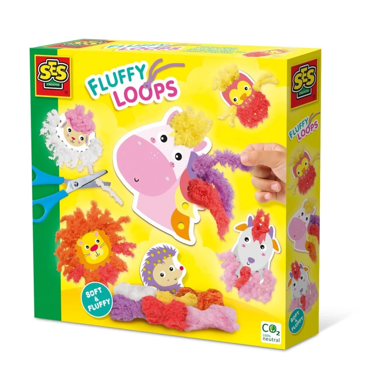 Image of SES Creative Fluffy Loops - Soft Yarn Animals Multi unisex