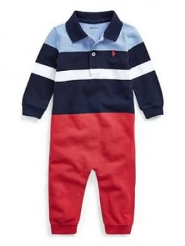 Image of Ralph Lauren Baby Boys Colour Block All-in-One - Navy, Size 18 Months