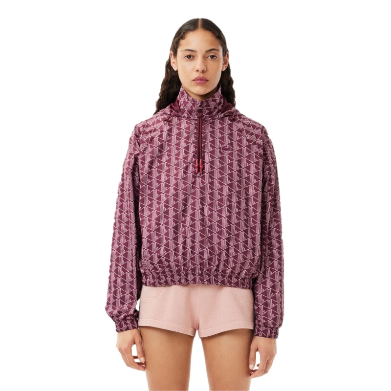 Image of Lacoste Womens Water-Resistant Adjustable Rain Anorak Multi female 8 (36)