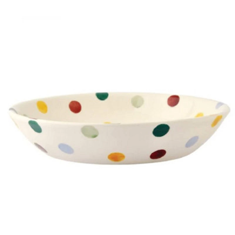 Image of Pasta Bowl: 24Cm Emma Bridgewater Polka Dot Medium Pasta Bowl, Ceramic